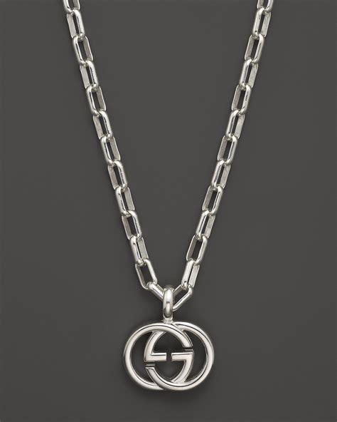 gucci double g gold necklace|gucci silver and onyx necklace.